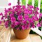 Fake Hibiscus Artificial Flowers for Outdoors Spring Summer Decoration, 6 Bundles Silk Hibiscus Flowers Bouquet UV Resistant Look Real Faux Plants